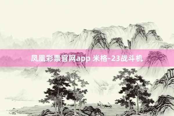凤凰彩票官网app 米格-23战斗机
