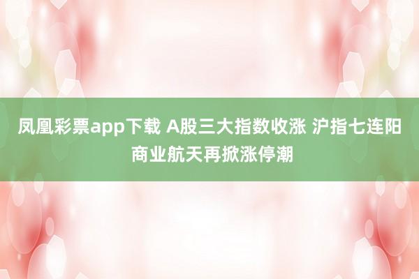 凤凰彩票app下载 A股三大指数收涨 沪指七连阳 商业航天再掀涨停潮